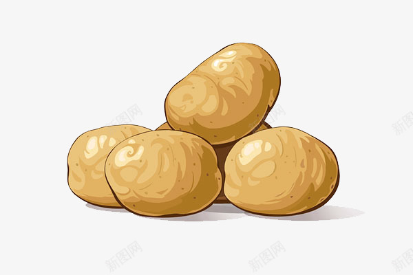 手绘土豆png免抠素材_新图网 https://ixintu.com 卡通手绘 卡通菜园 插画 教育 淀粉 蔬菜 装饰