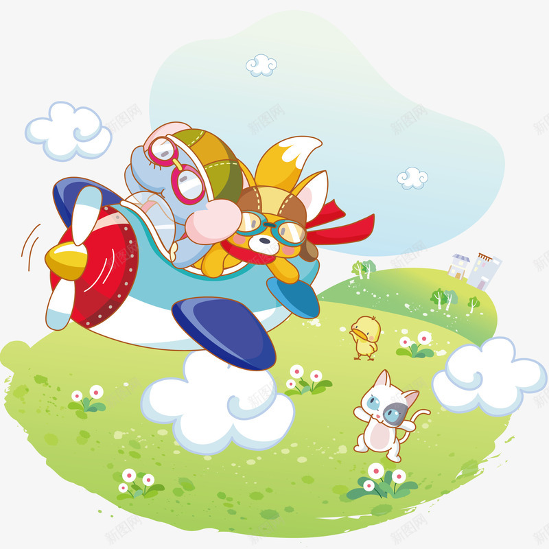 开飞机游玩png免抠素材_新图网 https://ixintu.com png免费 png免费下载 天空 开飞机 海报装饰