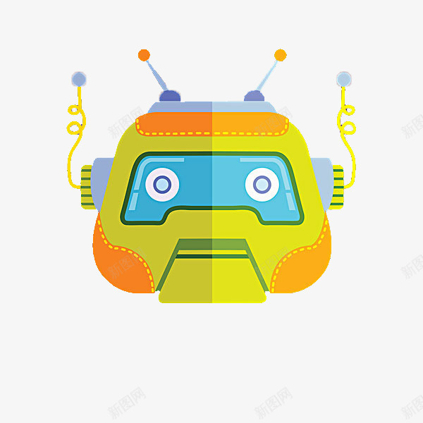 可爱手绘机器人头像图标png_新图网 https://ixintu.com 卡通手绘 可爱画风 教育 智能 机器人 机器人眼睛 眼睛 科技 装饰