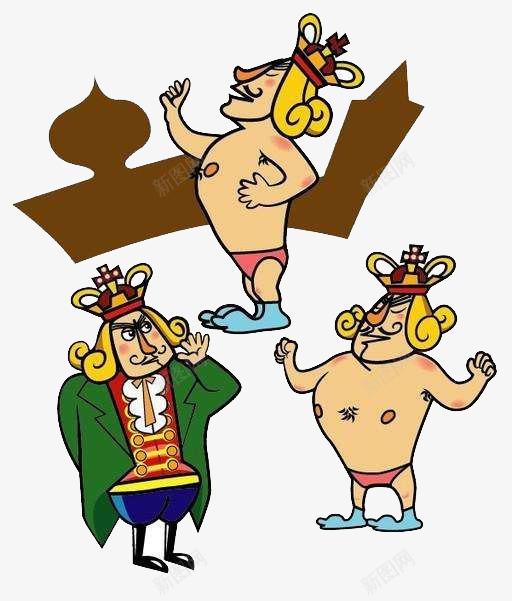 安徒生童话人物之皇帝的新衣png免抠素材_新图网 https://ixintu.com 人物插画 安徒生 安徒生童话 教育 皇帝的新衣