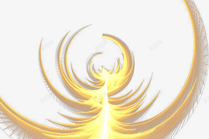 金色的波纹psd免抠素材_新图网 https://ixintu.com 发散 发散光 层次分明 异空间 抽象 探索 波纹 炫光 玄幻 神秘
