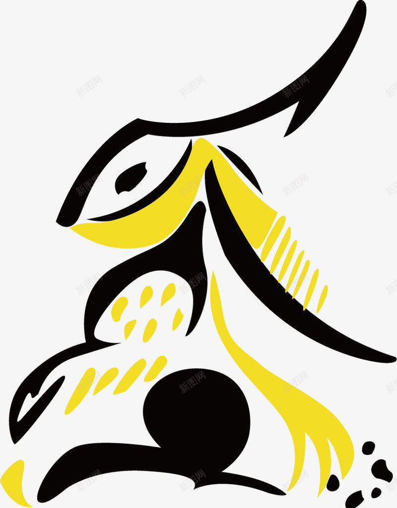 十二生肖抽象png免抠素材_新图网 https://ixintu.com 兔子 创意 动物 十二生肖 卡通 卯兔 抽象 生肖 色彩 花纹 设计