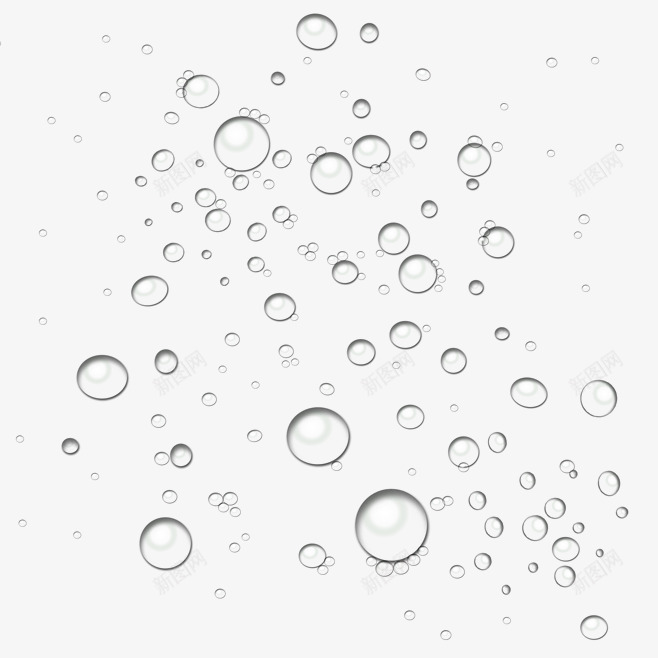 手绘水珠水滴装饰png免抠素材_新图网 https://ixintu.com 手绘 水滴 水珠 白色水珠 背景设计 装饰