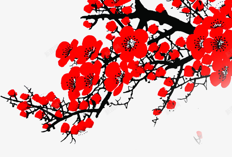 创意海报卡通涂鸦梅花效果png免抠素材_新图网 https://ixintu.com 创意 卡通 效果 梅花 海报 涂鸦 设计