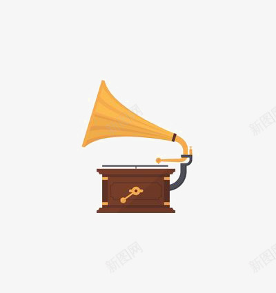 复古留声机png免抠素材_新图网 https://ixintu.com 喇叭 手绘留声机 留声机免扣元素 留音机 音乐