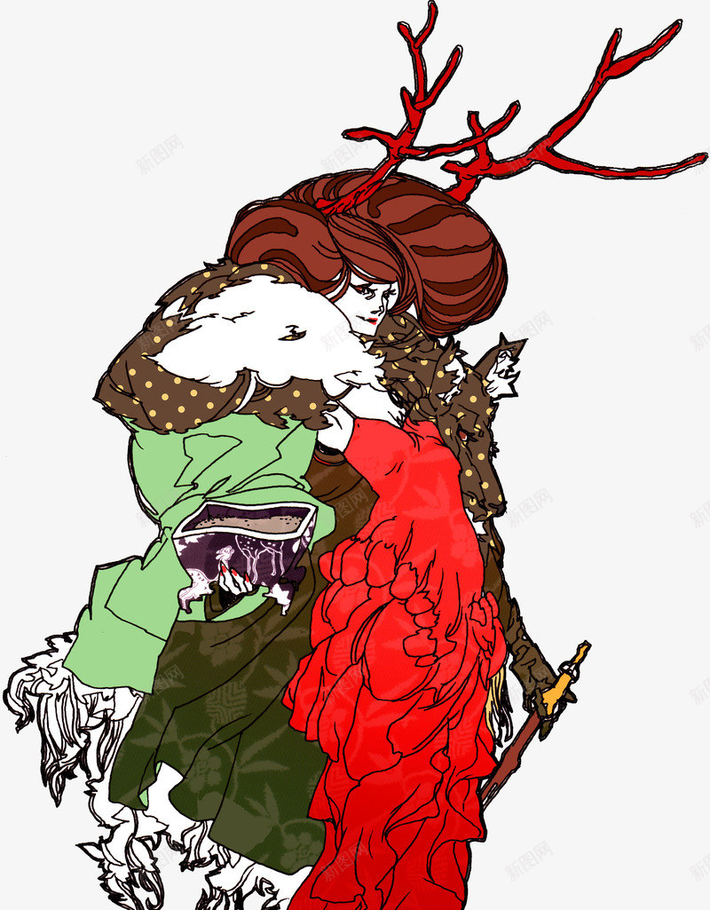 日本彩色武士png免抠素材_新图网 https://ixintu.com