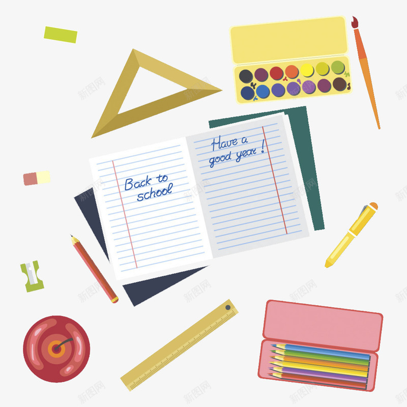 教学用品png免抠素材_新图网 https://ixintu.com 学习 工具 教育 装饰