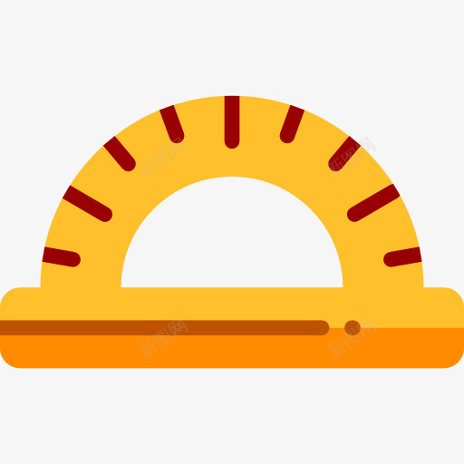 量角器图标png_新图网 https://ixintu.com 学校材料 工具和用具 教育规律 测量器具 编辑工具 量角器