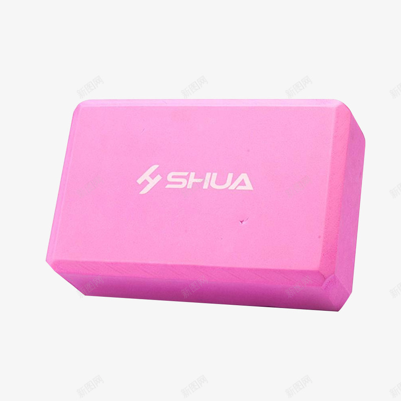 粉红色品牌健身必备瑜伽砖png免抠素材_新图网 https://ixintu.com SHUA品牌 健身 品牌 器材 塑身形体 瑜伽 瑜伽砖 砖红色背景 粉红色 道具 锻炼