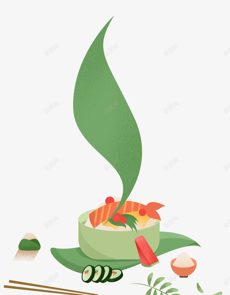 手绘日本料理寿司插画png免抠素材_新图网 https://ixintu.com 寿司 小清新 手绘 插画 日料手绘 日本料理 食物