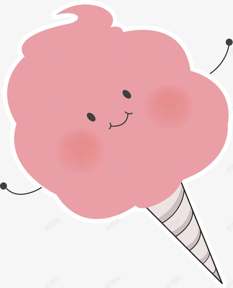 粉色笑脸棉花糖png免抠素材_新图网 https://ixintu.com 卡通棉花糖 棉花糖 矢量png 笑脸 粉红色 粉色棉花糖