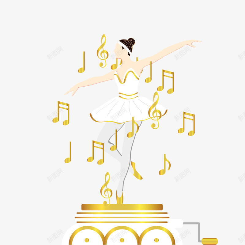 音乐盒png免抠素材_新图网 https://ixintu.com 女孩 玩具 芭蕾舞 音乐