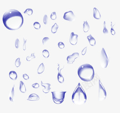 水珠png免抠素材_新图网 https://ixintu.com 水滴 淡紫色 立体 露珠