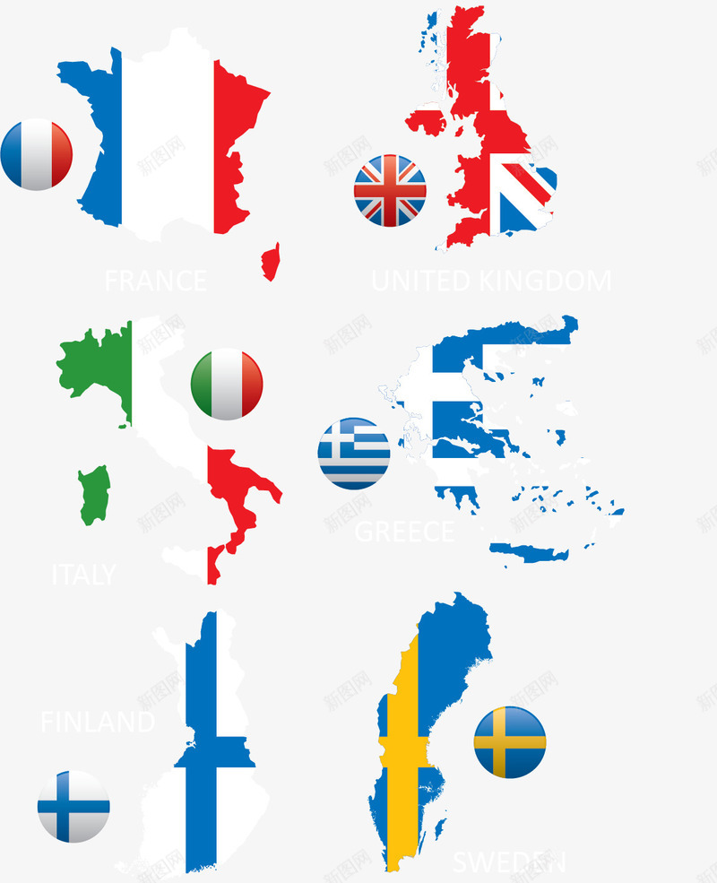 欧洲国旗矢量图ai免抠素材_新图网 https://ixintu.com 中欧 欧洲 欧洲中部 欧洲国旗 欧洲大陆 欧洲板块 矢量图