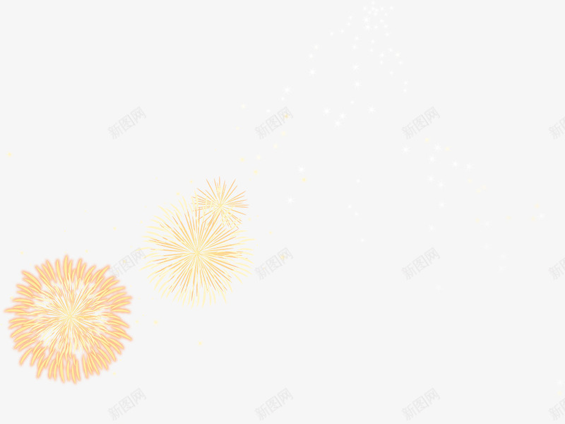 跨年创意烟花手绘png免抠素材_新图网 https://ixintu.com 创意 烟花
