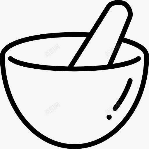 砂浆图标png_新图网 https://ixintu.com 化工 医疗 医药 卫生 教育 杵 砂浆 研磨 食品和餐厅