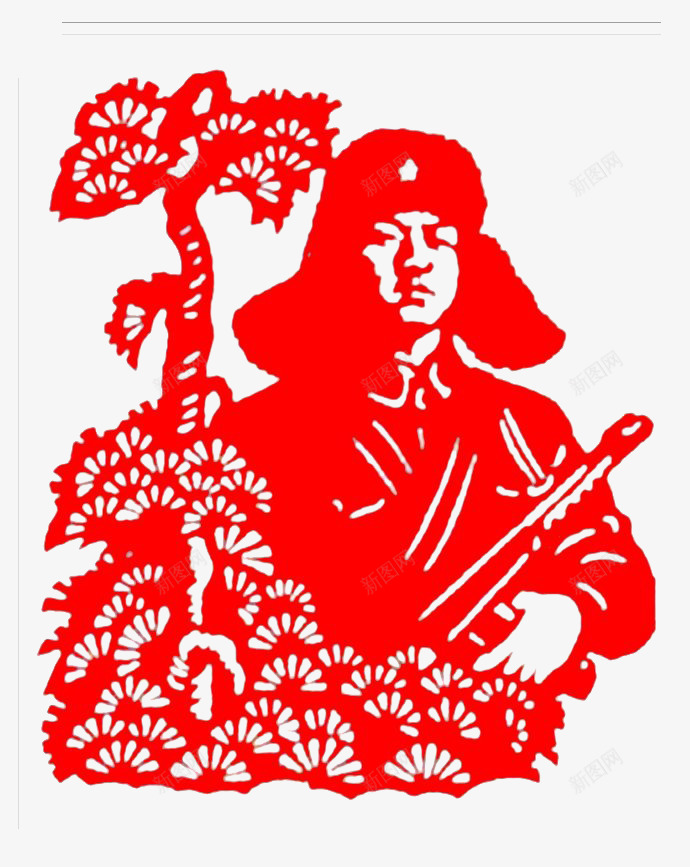 学雷锋雷锋剪纸png免抠素材_新图网 https://ixintu.com 剪纸 学雷锋 教育 雷锋