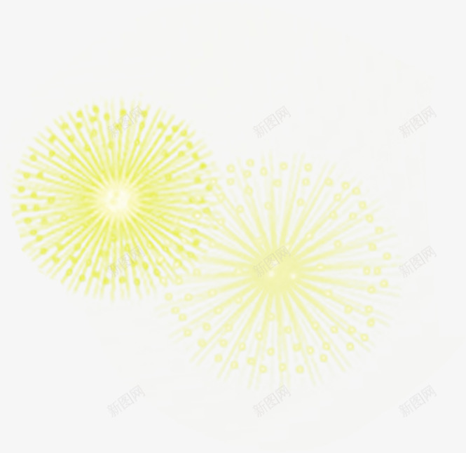华丽绽放的黄色烟花png免抠素材_新图网 https://ixintu.com 华丽 烟花 绽放 黄色