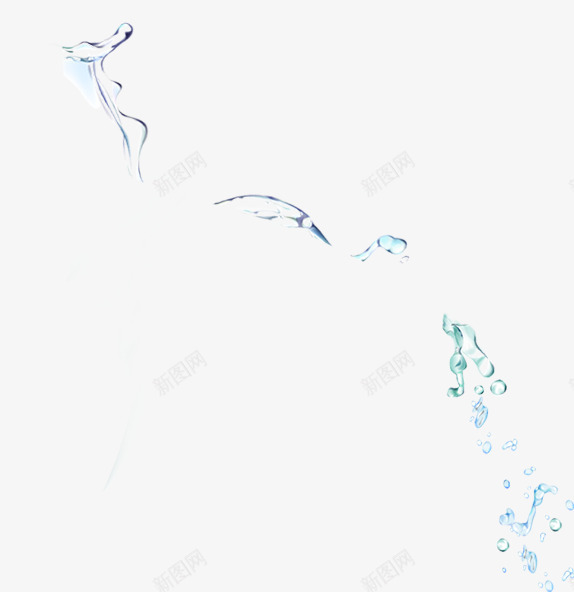蓝色纯净水珠水流png免抠素材_新图网 https://ixintu.com 水流 水珠 纯净 蓝色