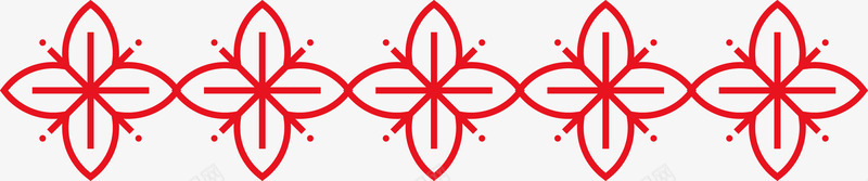 花型边条矢量图ai免抠素材_新图网 https://ixintu.com 彩色边条 欧式边条 红色 红色边条 花型 装饰边条 边条 矢量图