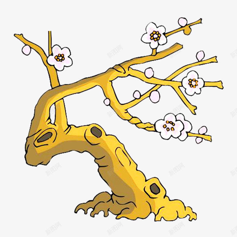 Q版梅花简笔画png免抠素材_新图网 https://ixintu.com Q版梅花简笔画 卡通梅花 枝头梅花盛开简笔画 树木 梅花 梅花简笔画 植物 腊梅