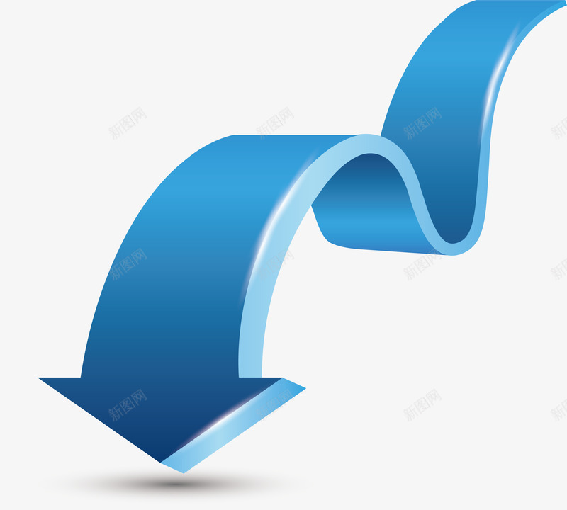 立体蓝色波浪箭头矢量图ai免抠素材_新图网 https://ixintu.com 几何 图案 彩色 彩色小箭头 指引 方向 波浪箭头 立体 箭头 线条 色彩 蓝色 矢量图
