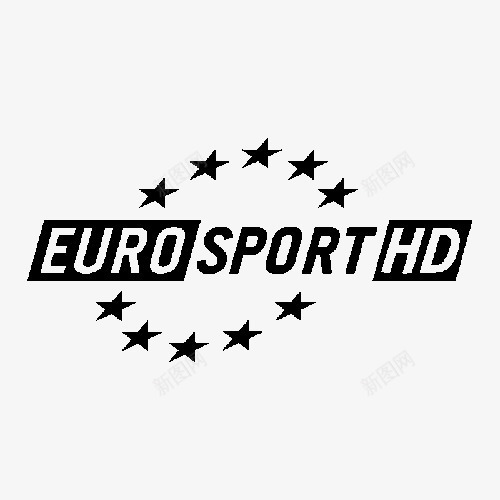 欧洲体育黑色的Tvchannelicons图标png_新图网 https://ixintu.com black eurosport hd 高清 黑色的