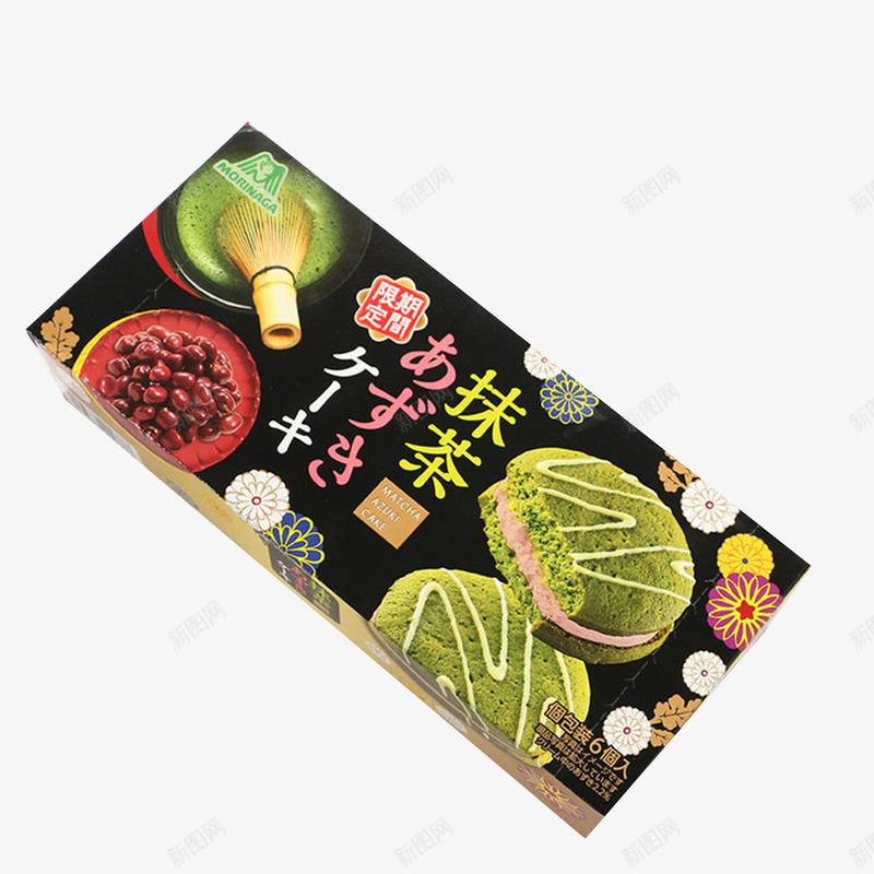 日本糕点红豆抹茶蛋糕png免抠素材_新图网 https://ixintu.com 产品实物 抹茶蛋糕 盒子
