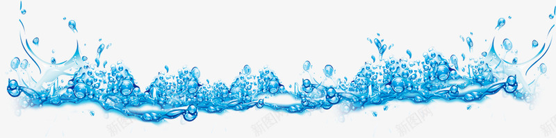 清凉蓝色水珠png免抠素材_新图网 https://ixintu.com 水珠 清凉 素材 蓝色