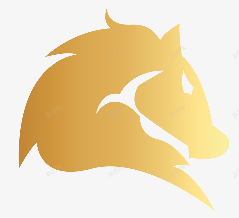 标图标png_新图网 https://ixintu.com 健硕 图标 抽象 马头