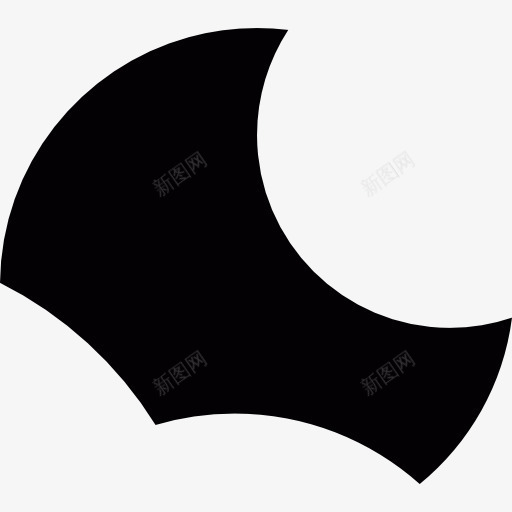 漆黑的夜晚图标png_新图网 https://ixintu.com 云 天气 天空 月亮 月相