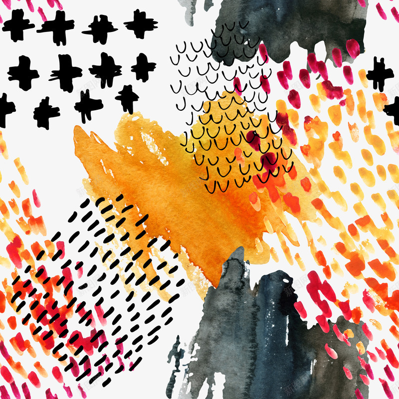 秋天水彩叶子png免抠素材_新图网 https://ixintu.com 填充背景图 抽象 枫叶 水彩 水彩涂鸦 秋季