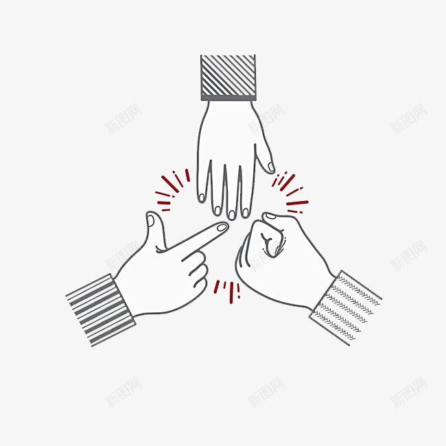 剪刀石头布png免抠素材_新图网 https://ixintu.com 剪刀 堆石块 布 手指游戏 手绘 手臂 石头 装饰