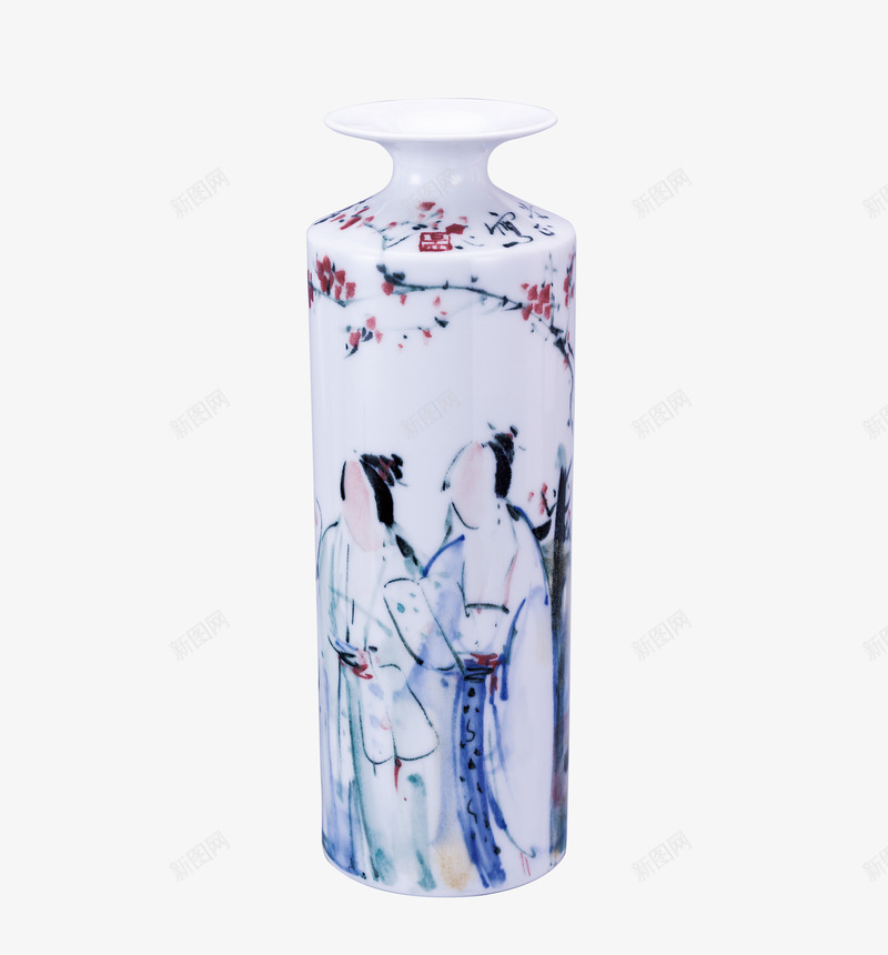 实物中国风人物陶瓷花瓶摆件png免抠素材_新图网 https://ixintu.com 中国风 产品实物 人物 摆件 梅花 瓷器 装饰 青花瓷盘
