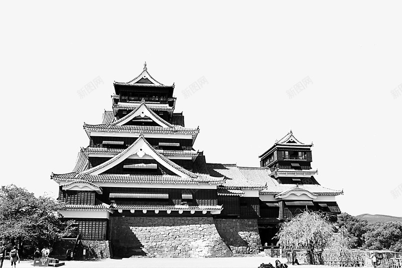 著名景点日本熊本城png免抠素材_新图网 https://ixintu.com 旅游景区 日本熊本城 景点 著名景点