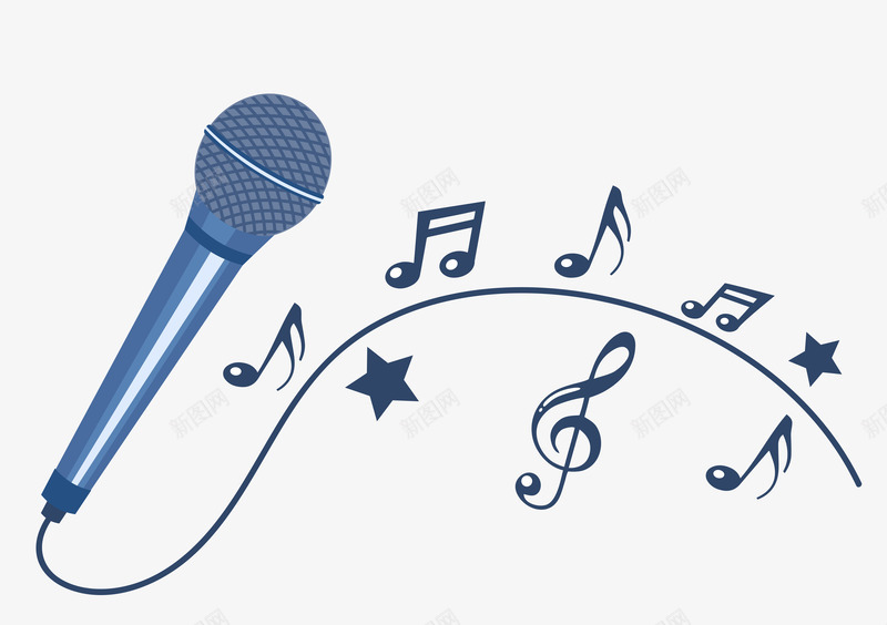 话筒音符唱歌png免抠素材_新图网 https://ixintu.com 休止符 唱歌 小音符 话筒 音乐 音符