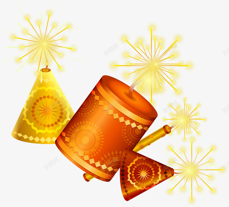 春节各式红色鞭炮png免抠素材_新图网 https://ixintu.com 各式鞭炮 春节鞭炮 燃放鞭炮 爆竹 红色鞭炮 黄色烟花