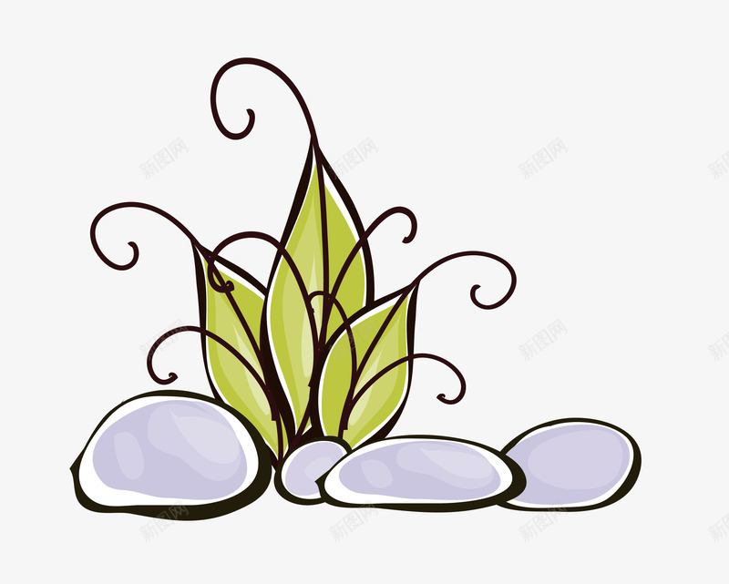 手绘水彩逼真小草矢量图eps免抠素材_新图网 https://ixintu.com 小草 小草png 手绘小草 水彩小草 矢量图 矢量小草 石头 石缝中的小草 逼真小草