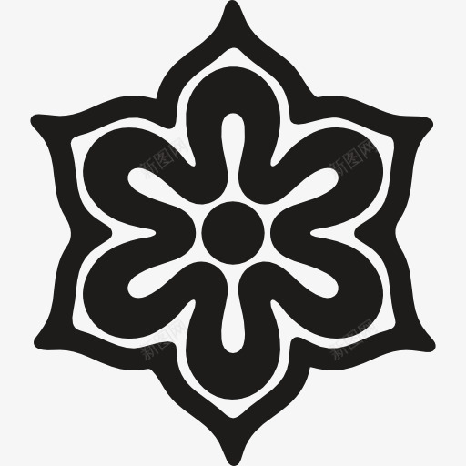 花六个花瓣从日本图标png_新图网 https://ixintu.com 日本 日本东方 自然 花设计 鲜花