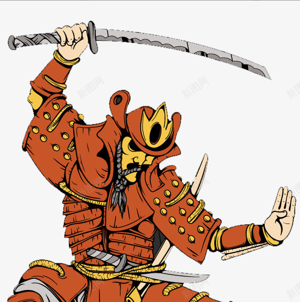 勇猛武士png免抠素材_新图网 https://ixintu.com 日本元素 男人