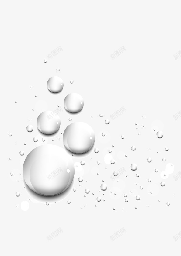 水珠背景png免抠素材_新图网 https://ixintu.com 白色 高清