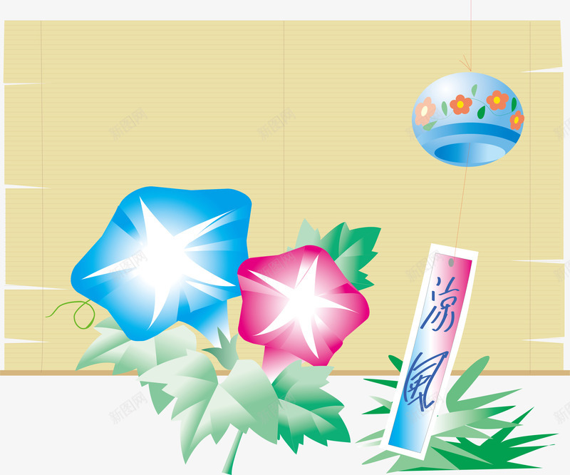 日本风铃png免抠素材_新图网 https://ixintu.com 日本 日本矢量 矢量图形 矢量素材 素材 风铃