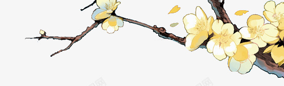 手绘梅花米黄色png免抠素材_新图网 https://ixintu.com png素材 手绘 梅花 米黄色