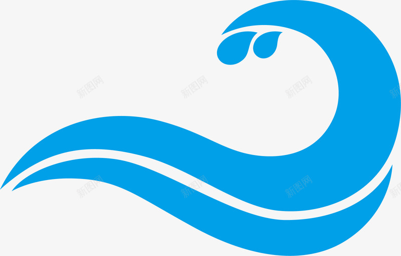 蓝色海浪png免抠素材_新图网 https://ixintu.com 卡通 日本海浪 日本海浪图 海浪 蓝色 蓝色海浪