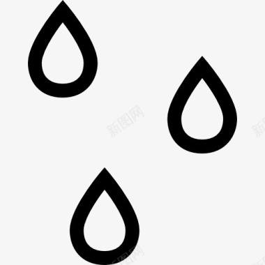 雨滴概述天气符号的水珠图标图标