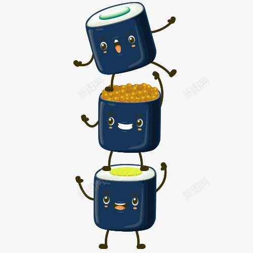日本美食寿司png免抠素材_新图网 https://ixintu.com 免抠图 好吃的 寿司日本美食 食品