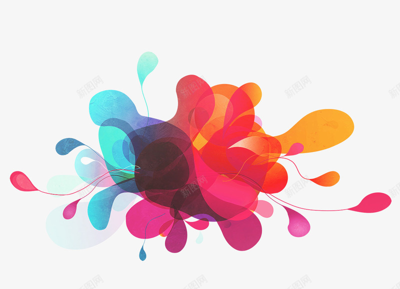 炫彩抽象花纹png免抠素材_新图网 https://ixintu.com 抽象图片 抽象画 炫彩图片