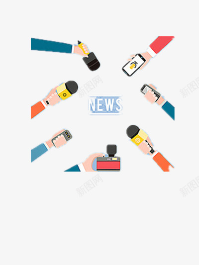 采访新闻抽象png免抠素材_新图网 https://ixintu.com 动漫 抽象 简约