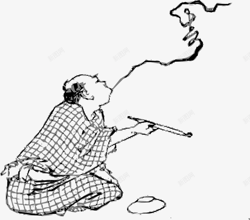 日本男人抽烟png免抠素材_新图网 https://ixintu.com 抽烟 日本 男人