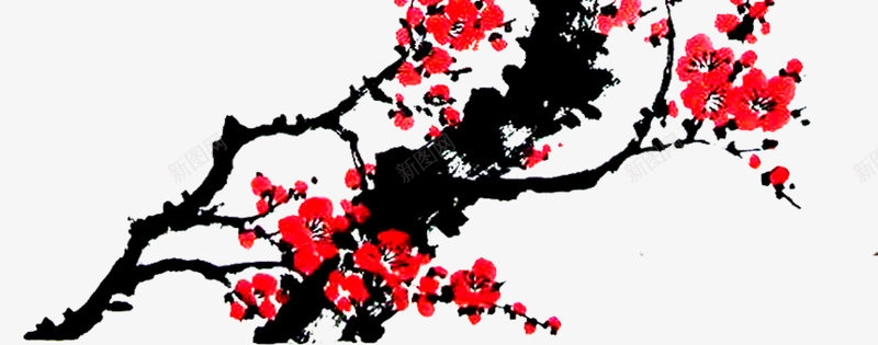 绘画梅花插画png免抠素材_新图网 https://ixintu.com 插画 梅花 绘画 设计